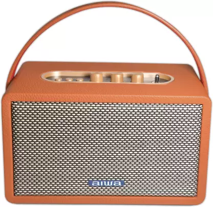 Aiwa RS-X100 Natsukasii Pro 40W Bluetooth Home Audio Speaker | Retro Wooden Finish | 9-Hour Battery | DSP &amp; TWS Technology | Mahajan Electronics Delhi NCR