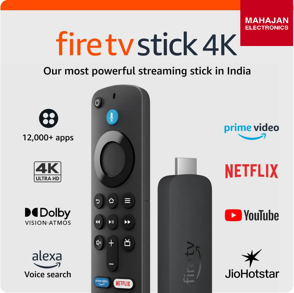 Amazon Fire TV Stick 4K | Alexa Voice Search, Cinematic 4K streaming with HDR10+, Wi-Fi 6, Dolby Vision/Atmos (newest model)