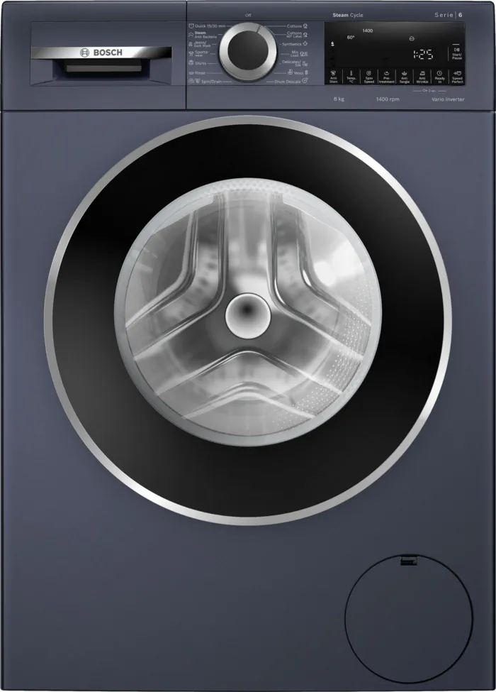 Bosch WGA2341PIN  8 kg Fully Automatic Front Load Washing Machine,(Dark Lake, Anti Wrinkle, SpeedPerfect, AntiStain.Mahajan Elctronics Online