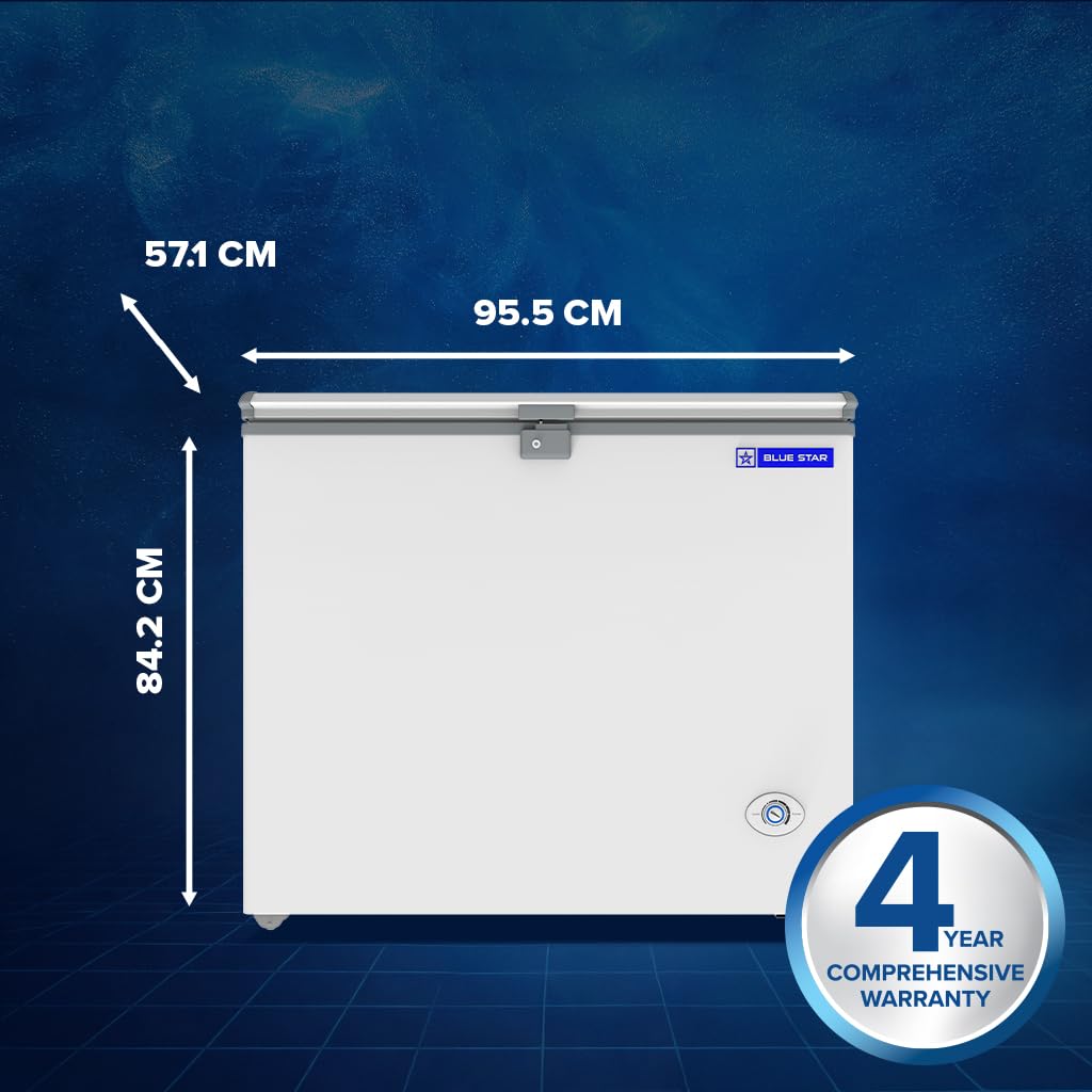 Blue Star HT3-N230, 215 Liter Hard Top Single Door Deep Freezer (White, 3-star) Bluestar