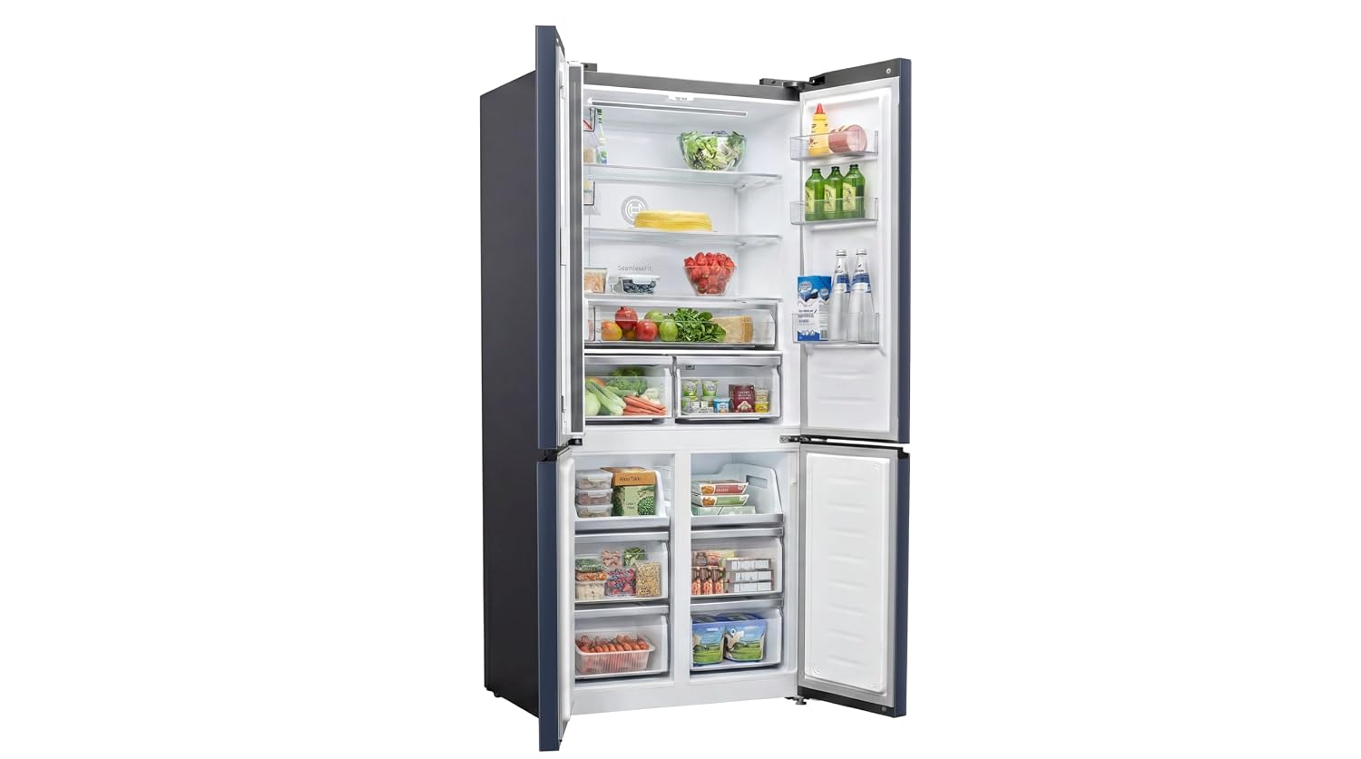 Bosch KCP88E256I 503L, 3 Star 2026 Model, Frost Free 4 Door Side-by-Side Refrigerator with Perfect fit technology,Zero Gap, Prevents wall collision,VitaFresh Plus Technology( Dark Lake Metal)-Online Mahajan Electronics
