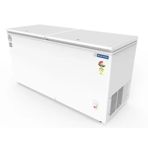 Blue Star HT2-M525 484L 2 Star convertible double-door deep freezer, white – Mahajan Electronics Online.
