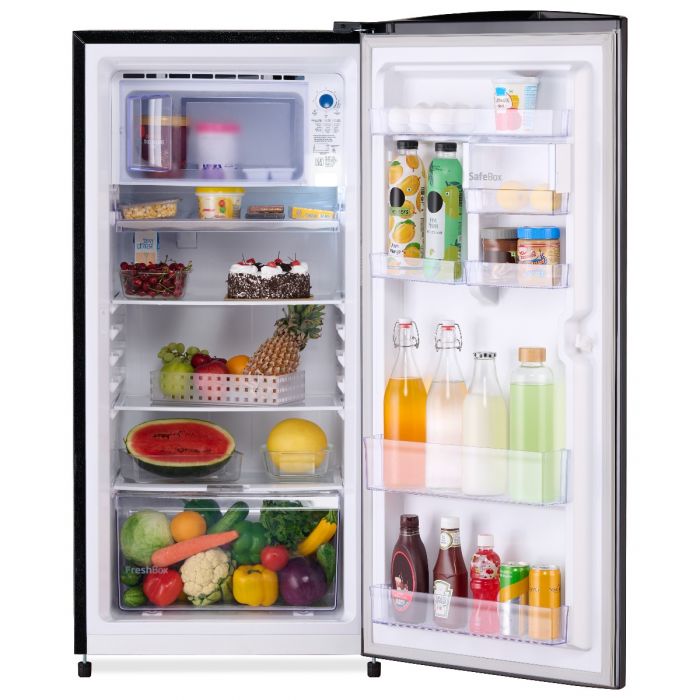 Voltas Beko RDC245B / 3W0XGE0M000UGD 210 L 3 Star Single Door Refrigerator (Dark Grey) | Direct Cool | Fresh Box Technology | Energy Efficient Mahajan Electronics Online