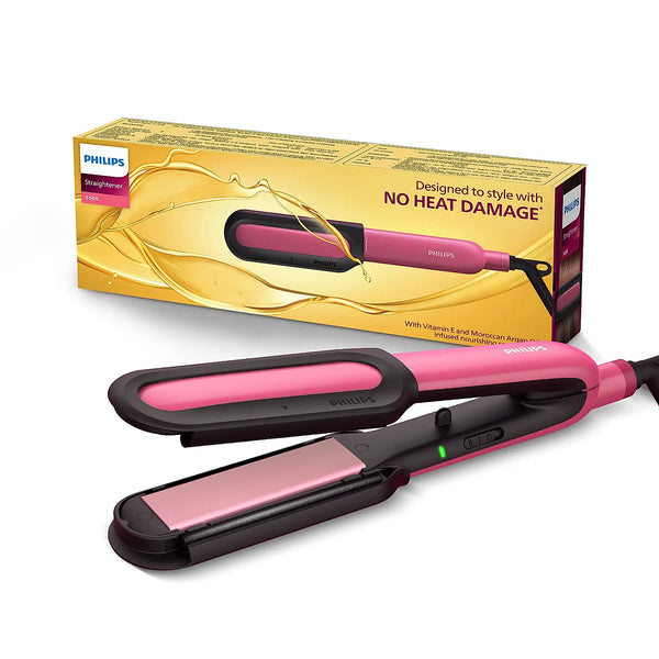 Philips BHS522/00 Hair Straightener 5000 Paradise Pink with ThermoShie