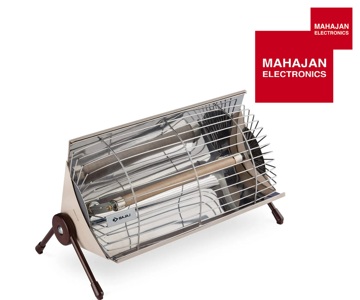 Bajaj Minor Radiant Room Heater 1000W PedestalHeater For Winter|Electric Heater ForRoom|Stainless Steel Heat Reflector|Nickel Chrome Bajaj – Mahajan Electronics Online.