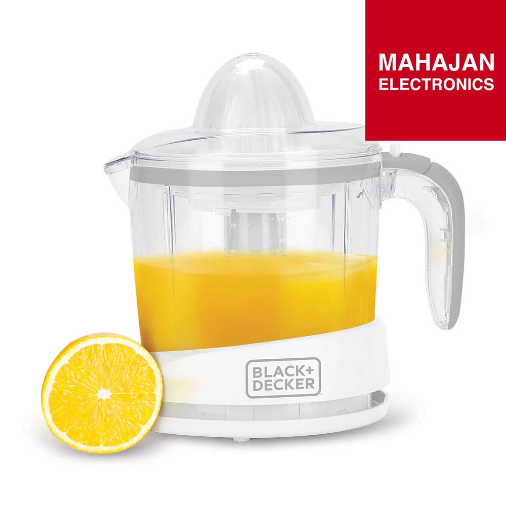 Black+Decker BXCJ0101IN 30W 1L Citrus Juicer | 2-Year Warranty | Dual Spin | Adjustable Pulp Control | Mahajan Electronics