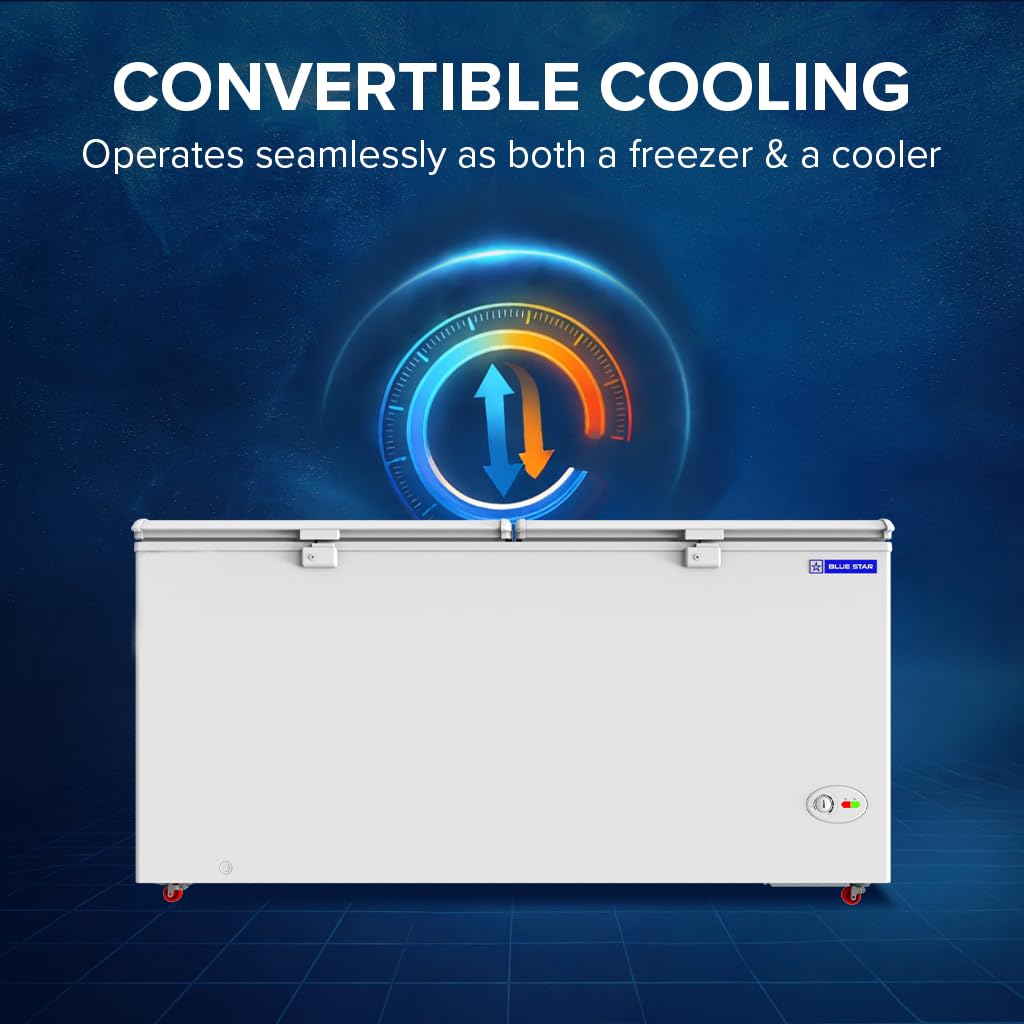 Blue Star HT4-N575 575 L Double Door Deep Freezer White – Mahajan Electronics Online.