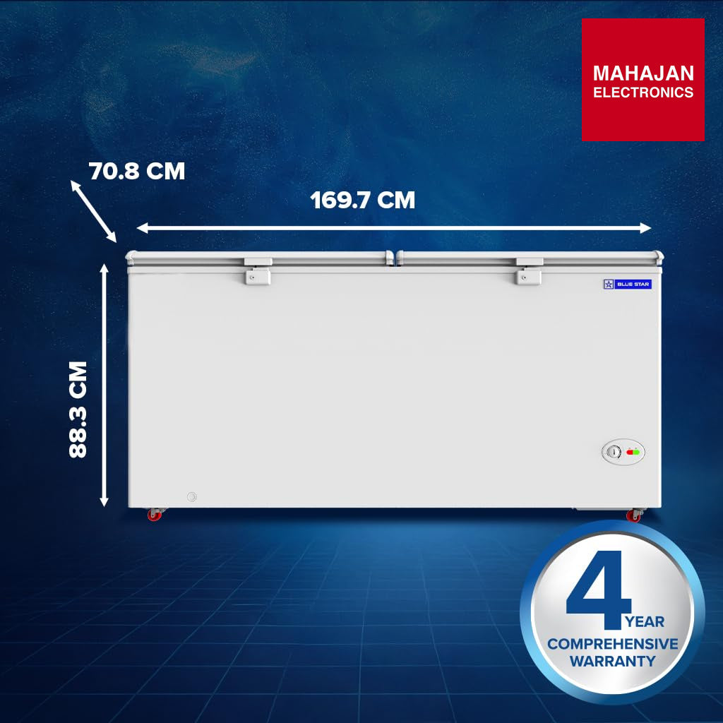 Blue Star HT4-N575 575 L Double Door Deep Freezer White – Mahajan Electronics Online.