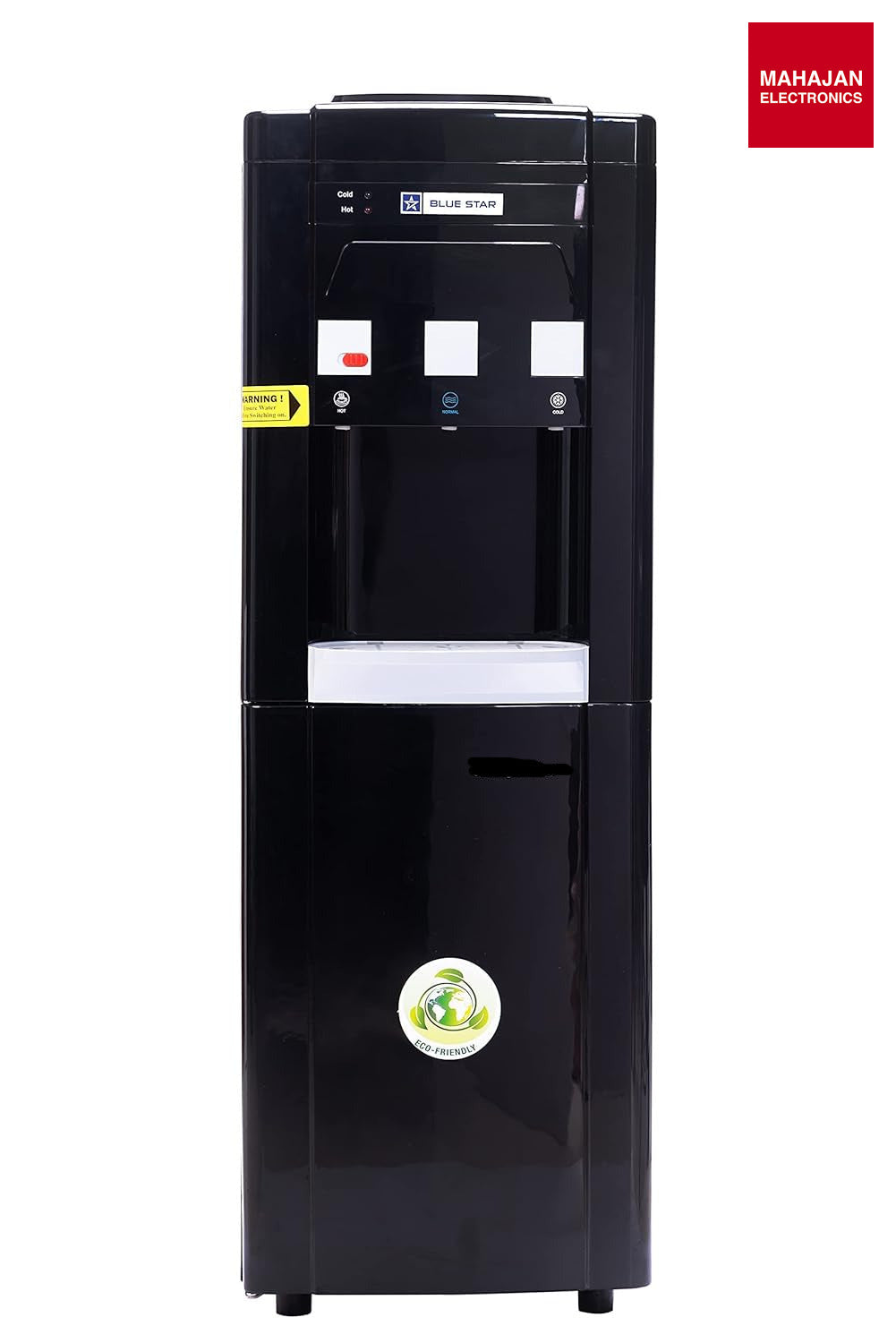 Blue Star BWD3FMRGA-B Water Dispenser with Refrigerator | Hot, Cold & Normal Water | 15L Cooling Cabinet | Floor Standing Water Cooler | Black Bluestar – Mahajan Electronics Online.