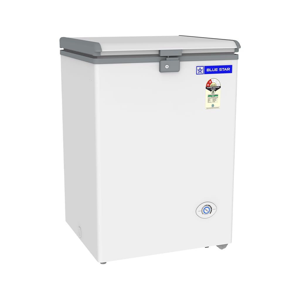 Blue Star HT2-N130 130L Double Door Deep Freezer ( 108L STORAGE)| R290 | 2 Star | White-Online Mahajan Electronics