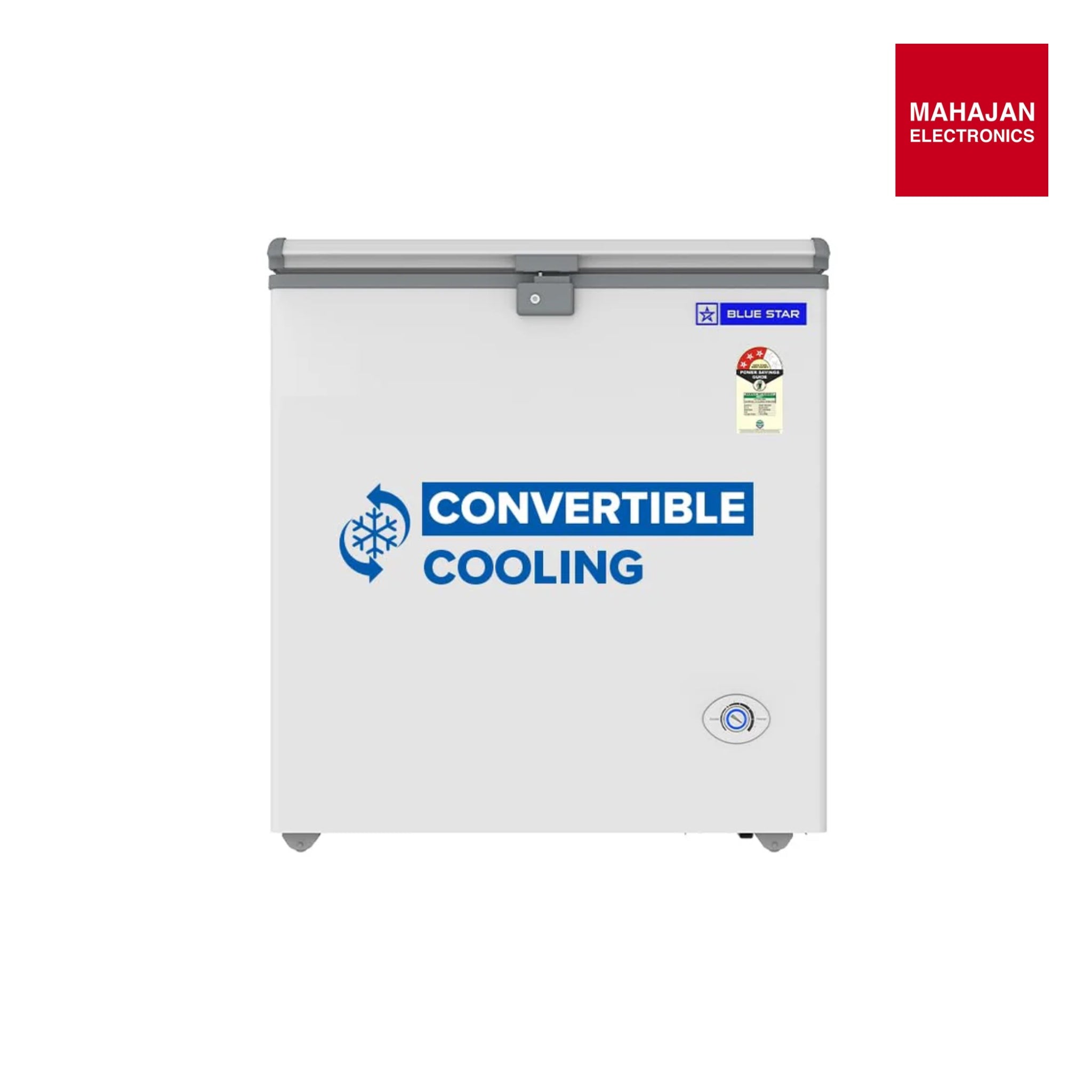 Blue Star HT3-N180, 180 Liter Hard Top Single Door Deep Freezer (161 Liter, White, 3-star Mahajan Electronics