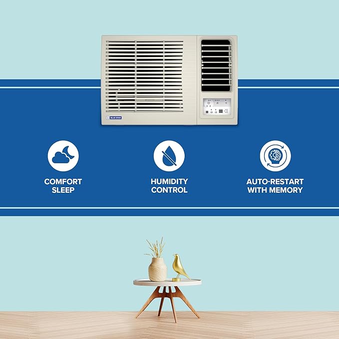 Blue Star WFA209LXU  0.8 Ton 2 Star, 2026 Model  Window AC (Copper, 2 Way Swing, Multi Sensors, Blue Fins, Self Diagnosis,  White)-Online Mahajan Electronics