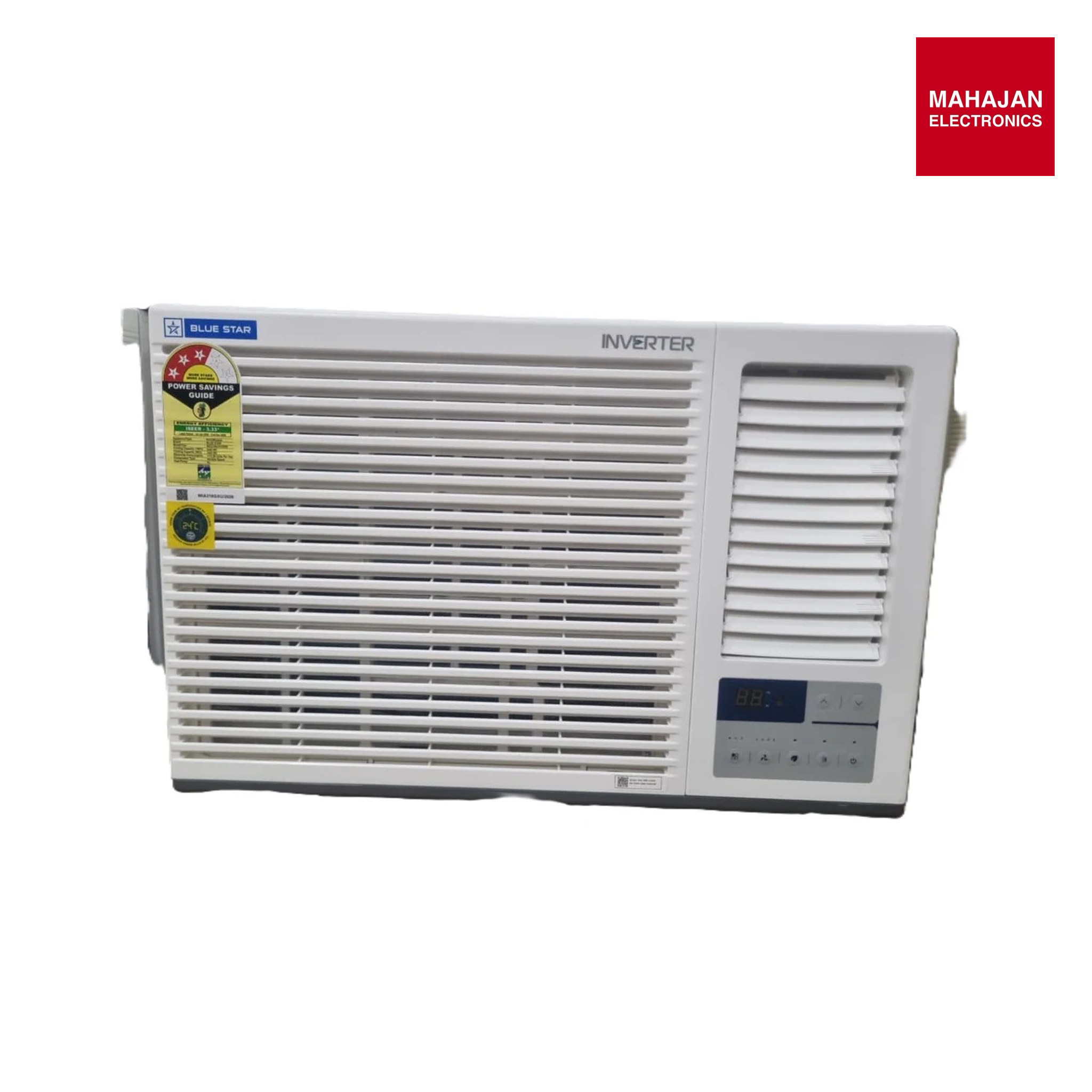 Blue Star WIA318GXN 1.5 Ton 3 Star Inverter Window AC | Copper Condenser, Turbo Cool, Anti-Bacterial Filter, Self Diagnosis | White | Buy at Mahajan Electronics