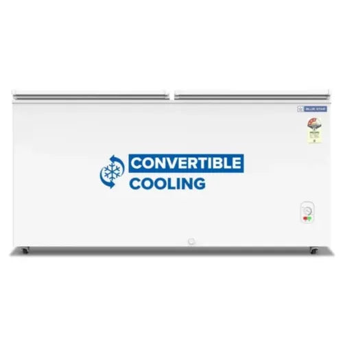 Blue Star HT2-M525 484L 2 Star convertible double-door deep freezer, white – Mahajan Electronics Online.