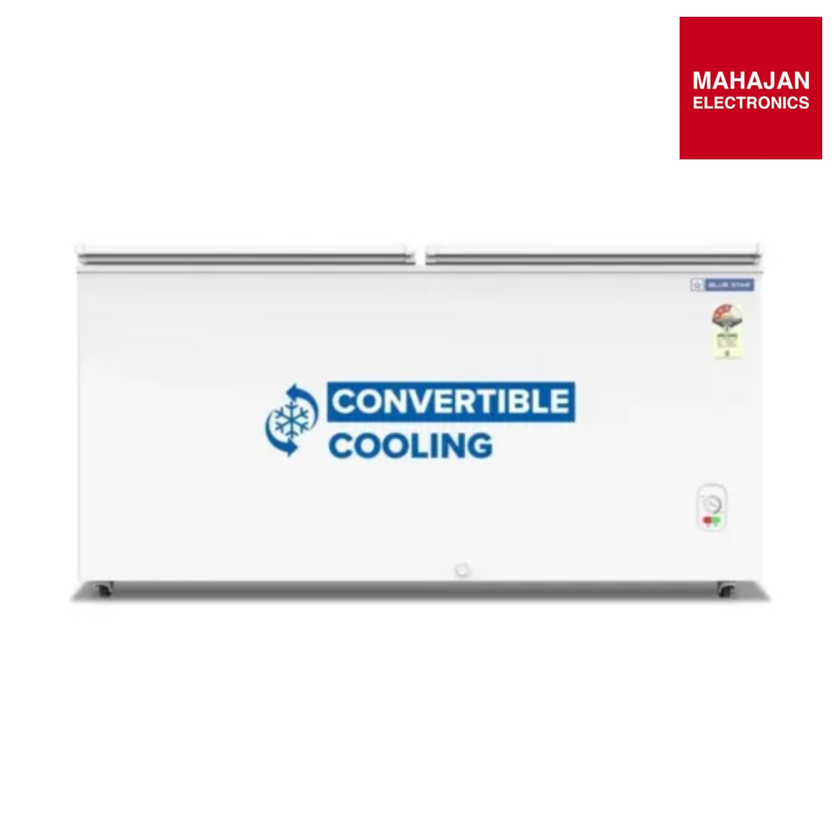 Blue Star HT2-M525 484L 2 Star convertible double-door deep freezer, white – Mahajan Electronics Online.