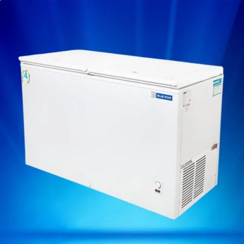 Blue Star HT2-M525 484L 2 Star convertible double-door deep freezer, white – Mahajan Electronics Online.