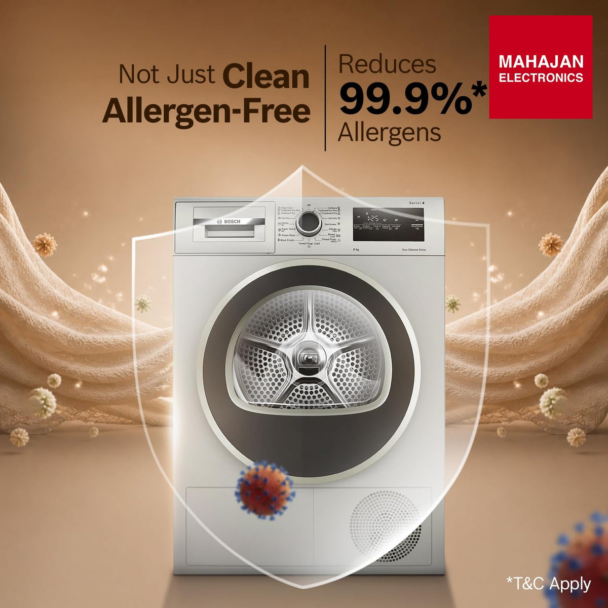 Bosch WTN86202IN 8 Kg Condenser Tumble Dryer Silver Inox – Mahajan Electronics Online.