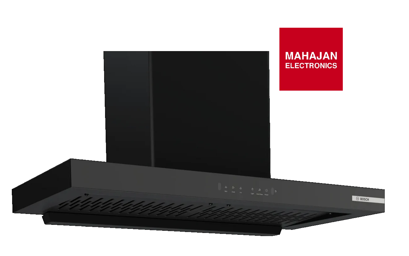 Bosch DWB98IJ60I 90CM Glass Kitchen Chimney | 1300 m³/h Suction | Touch &amp; Gesture Control | Auto Clean | Filterless Technology | Mahajan Electronics Delhi NCR Mahajan Electronics Online
