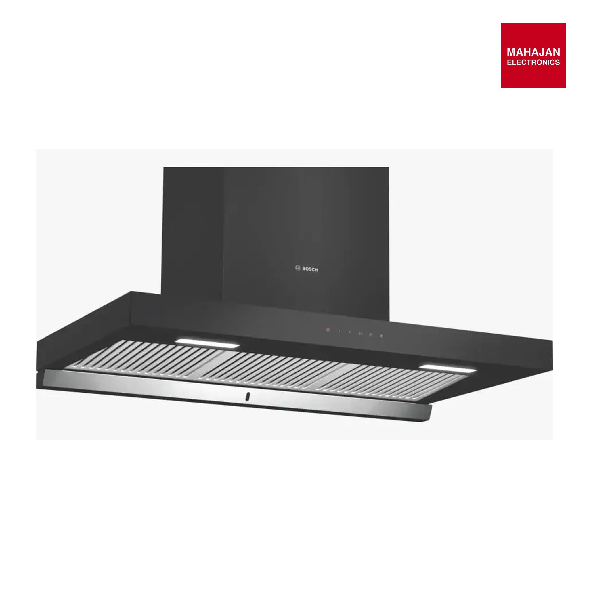 Bosch DWBA98G60I 90 cm Self Clean Technology glass Kitchen Chimney (HOOD Oil collector Filter technology, Touch Control, Black) - Mahajan Electronics Online