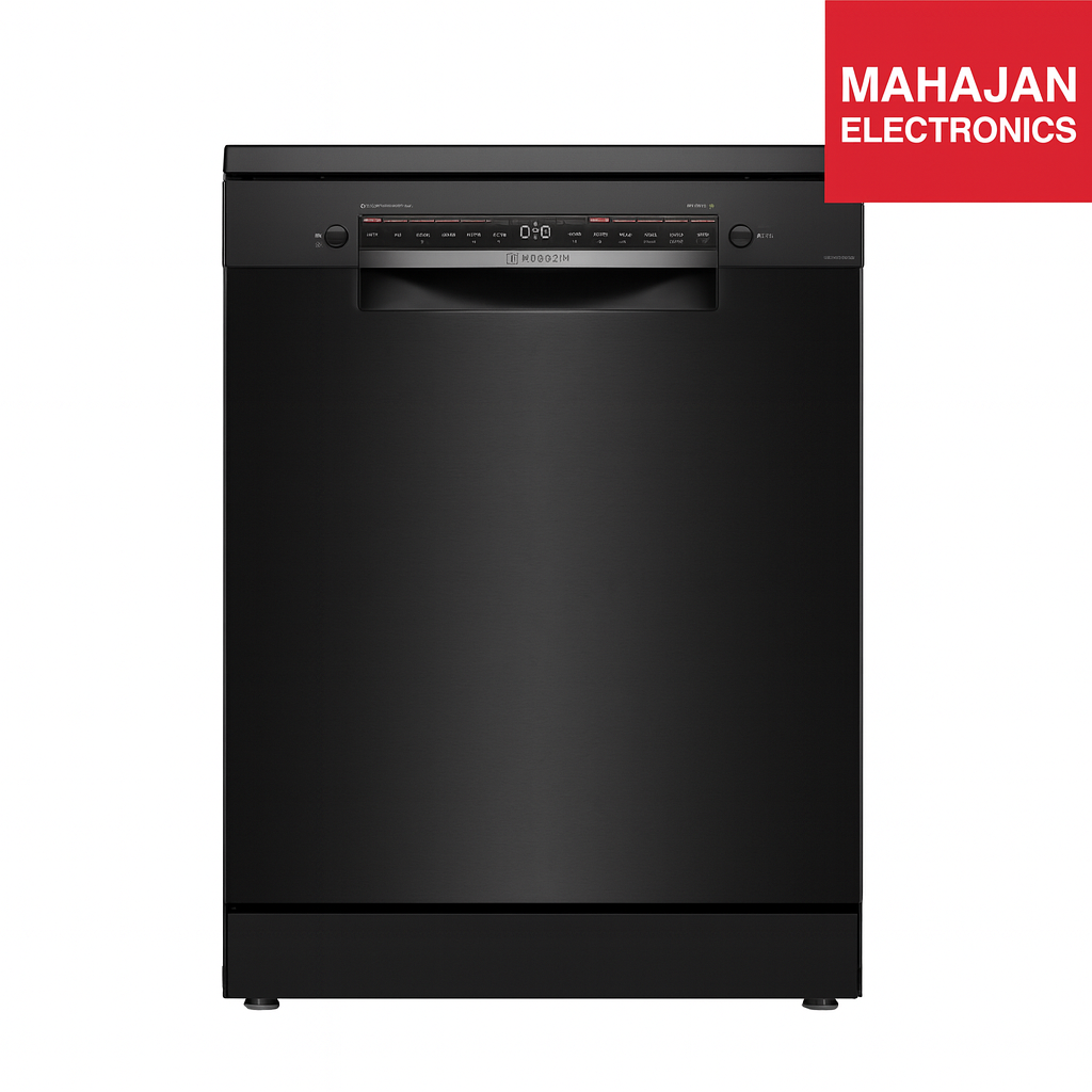 Bosch SMS6HMC00I 15 Place Settings Dishwasher | Free-Standing 60 cm | Brushed Black Steel Anti-Fingerprint | Home Connect Wi-Fi | Mahajan Electronics