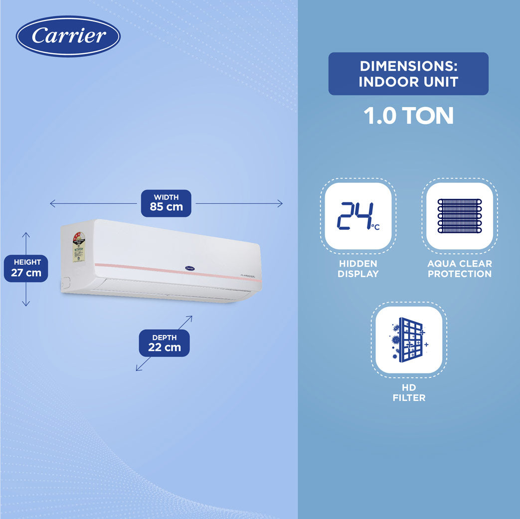 Carrier 18K Octra Inverter Split AC (1.5 Ton 3 Star Rating) (1.5T18KOCTRARXI3S) White CAI18OC3R33FO - Mahajan Electronics Online