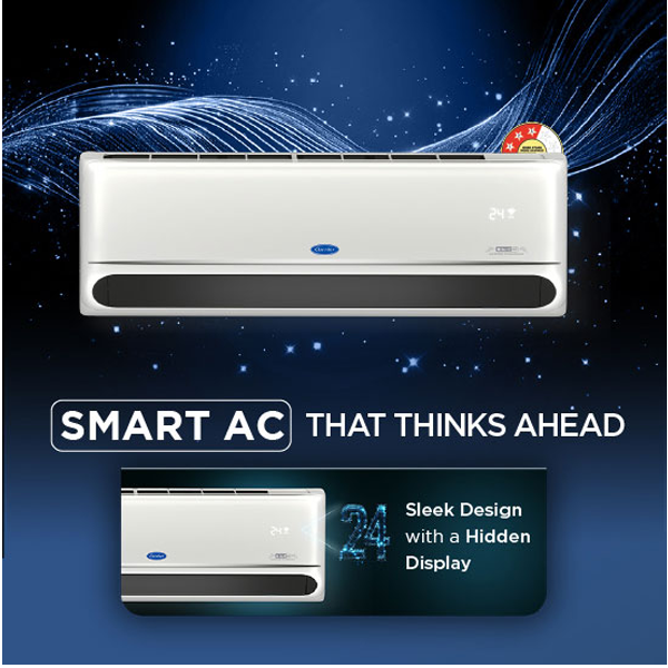Carrier 18k INDUS GX  1.5 Ton 3 Star Fixed Speed Split AC ( R32, Copper Condenser, PM 2.5 Filter, Heating & Cooling, White) – CAS18IN3R36F0-Online Mahajan Electronics