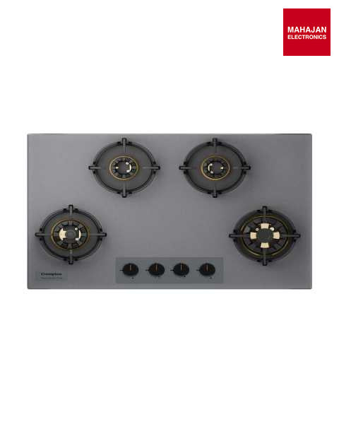 Crompton HOB-SSFB804SP-MBU 80CM Built-In Hob | 4 Brass Burners | Auto Ignition | FFD | Grey Toughened Glass Crompton – Mahajan Electronics Online.