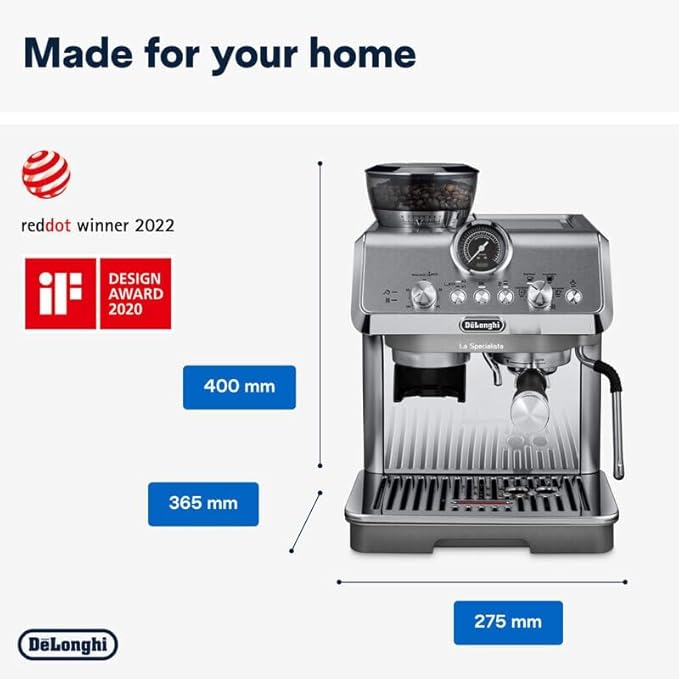 DeLonghi La Specialista Arte EC9255.M Professional Coffee Machine with Cold Brew, Original Italian Brand, Built In Grinder, Range of Hot & Cold Recipes, Professional Barista Kit Included,Online Mahajan Electronics