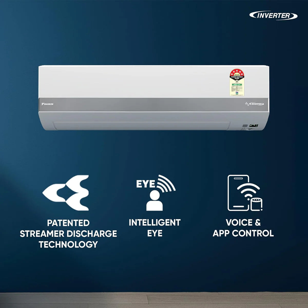 Daikin ATKM35XV16 (2026 Series) 1.0 Ton  5 Star, New Star rated, Inverter Split AC (Copper, PM2.5 Filter, , White)-Online Mahajan Electronics