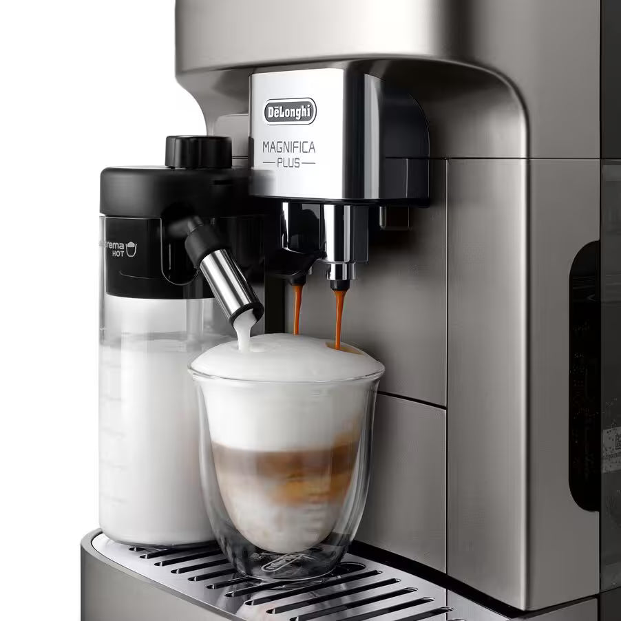 De’Longhi ECAM320.70.TB Magnifica Plus Fully Automatic Coffee Machine | OneTouch Touchscreen Espresso Maker | 18 Recipes | LatteCrema Milk System | 1.9L