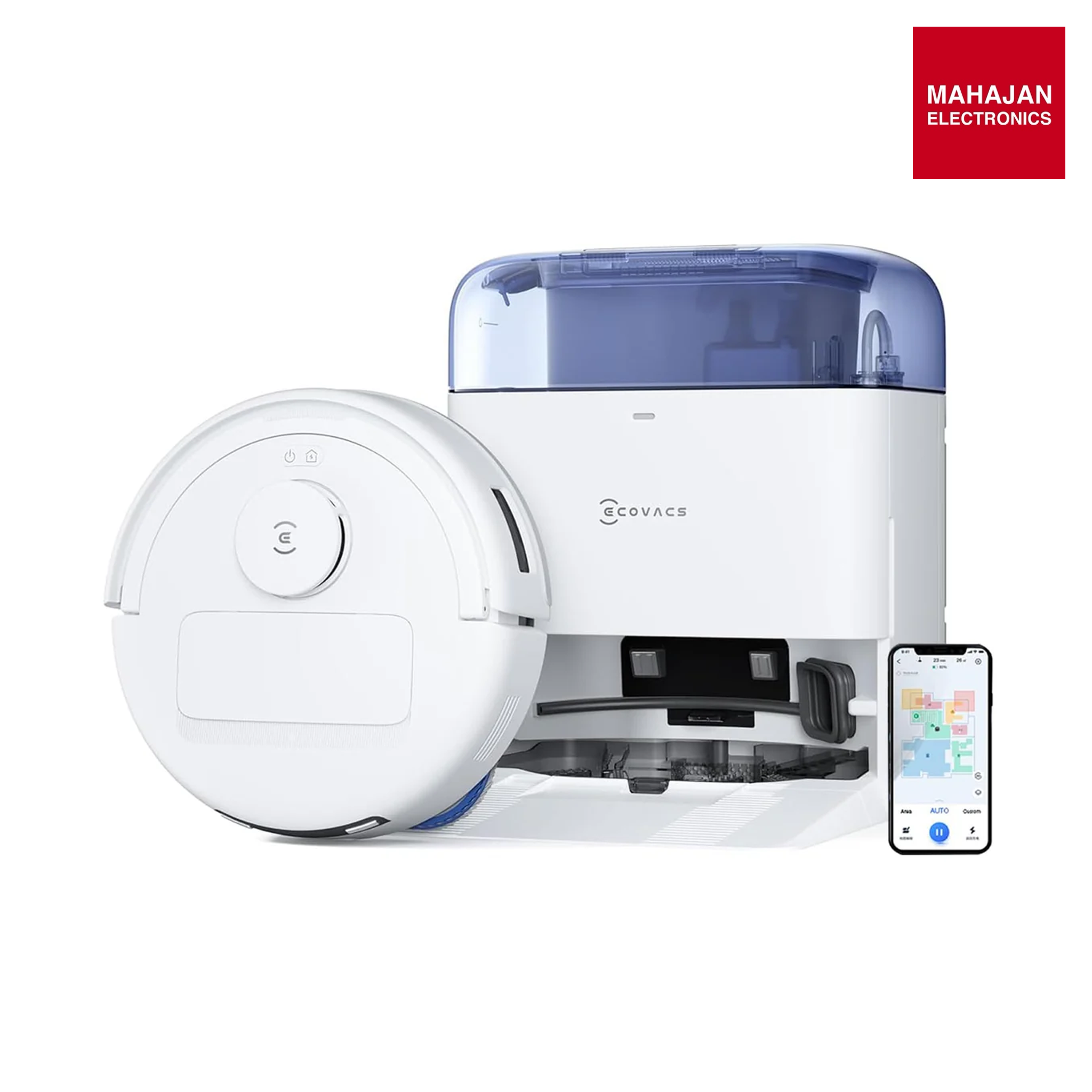 ECOVACS DEEBOT MINI Omni 2 in 1 Robot Vacuum Cleaner & Mop, 2025 New Launch, 9000 Pa, Self-Emptying Omni Station, ZeroTangle 2.0, TrueMapping 2.0, 45℃ Hot Air Dry, Deep Mopping, One-Touch Self-Clean Mahajan Electronics Online