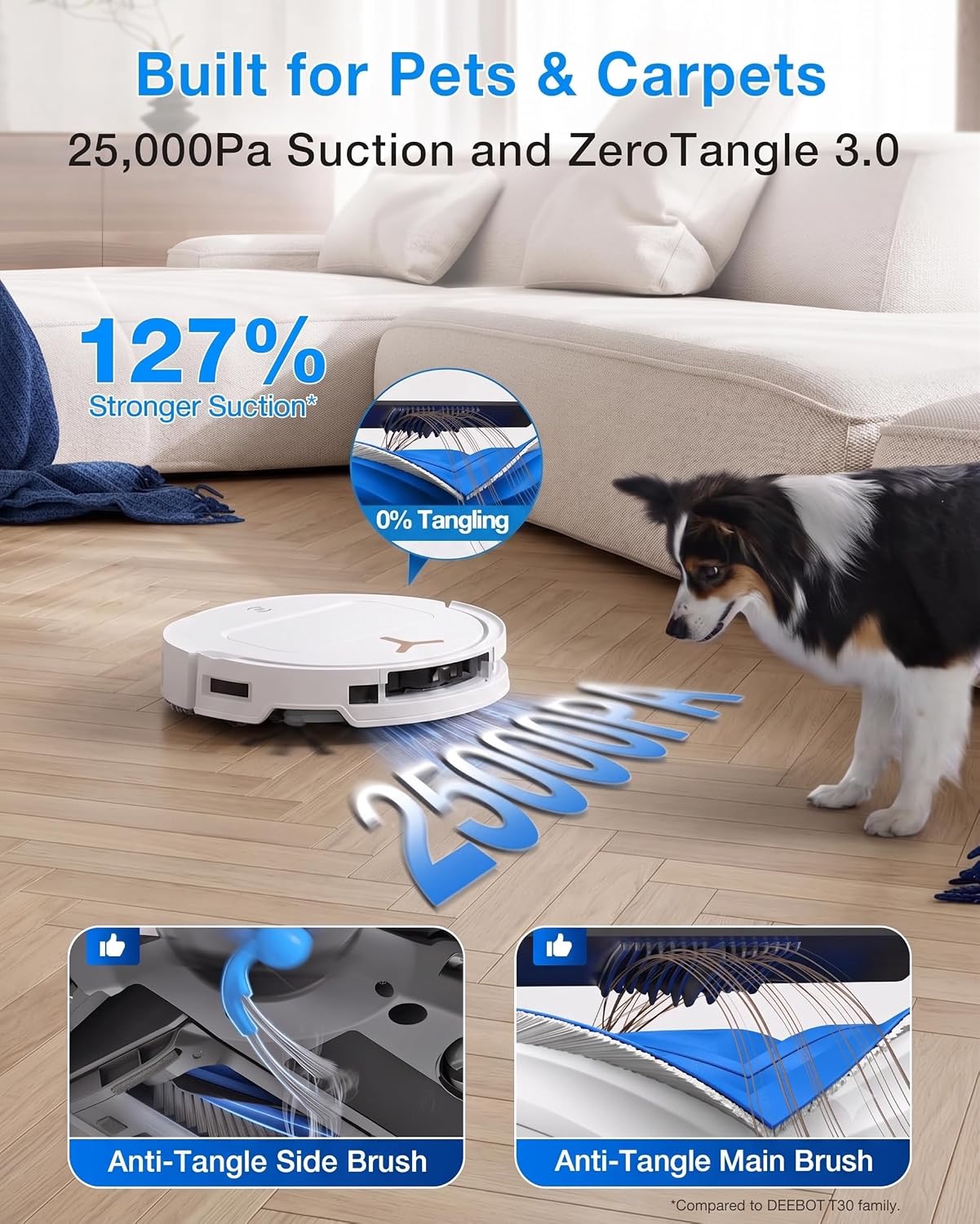 ECOVACS Deebot T50S Pro Omni 2-in-1 Robot Vacuum Cleaner & Mop, 2026 New Launch, 25000 Pa Suction, 8.1 cm Slimmest DEEBOT, Extendable Mop, Self-Empty & Self-Wash Omni Station, Hot Air Drying-Online Mahajan Electronics