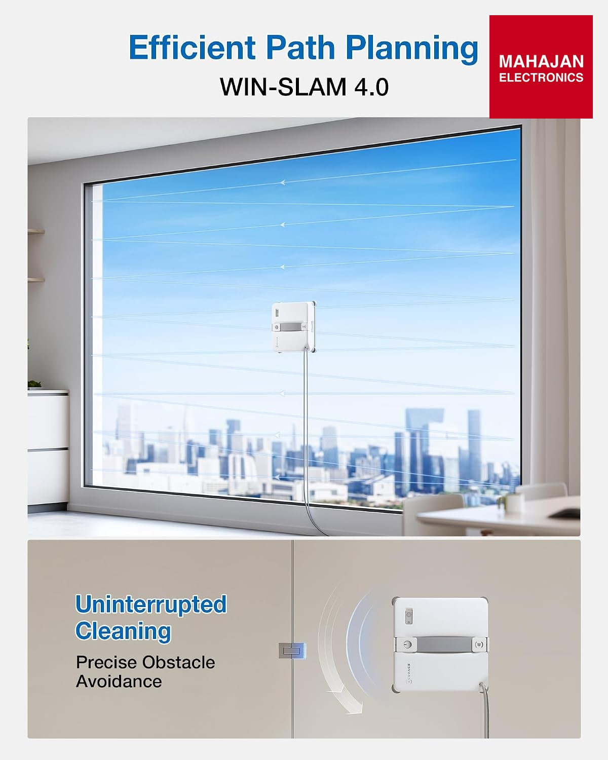 ECOVACS WINBOT MINI2 Window Cleaning Robot Black – Mahajan Electronics Online.