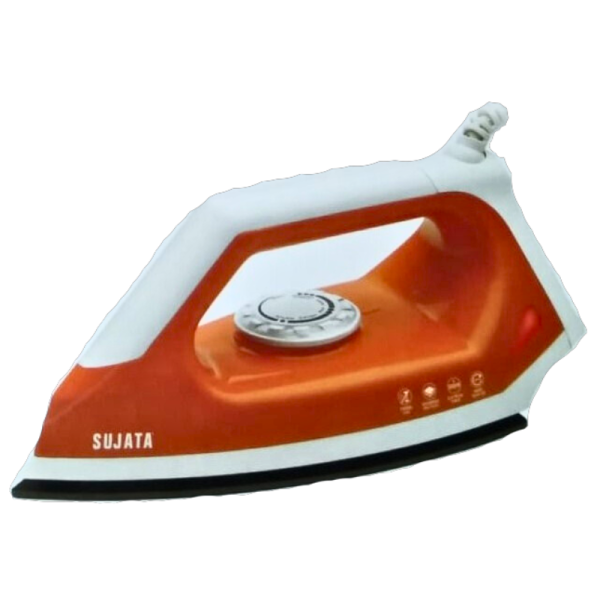 SUJATA Espira Press German Technology Non Sick Coated Sole Plate 1000 W Dry Iron (Orange-White) - Mahajan Electronics Online