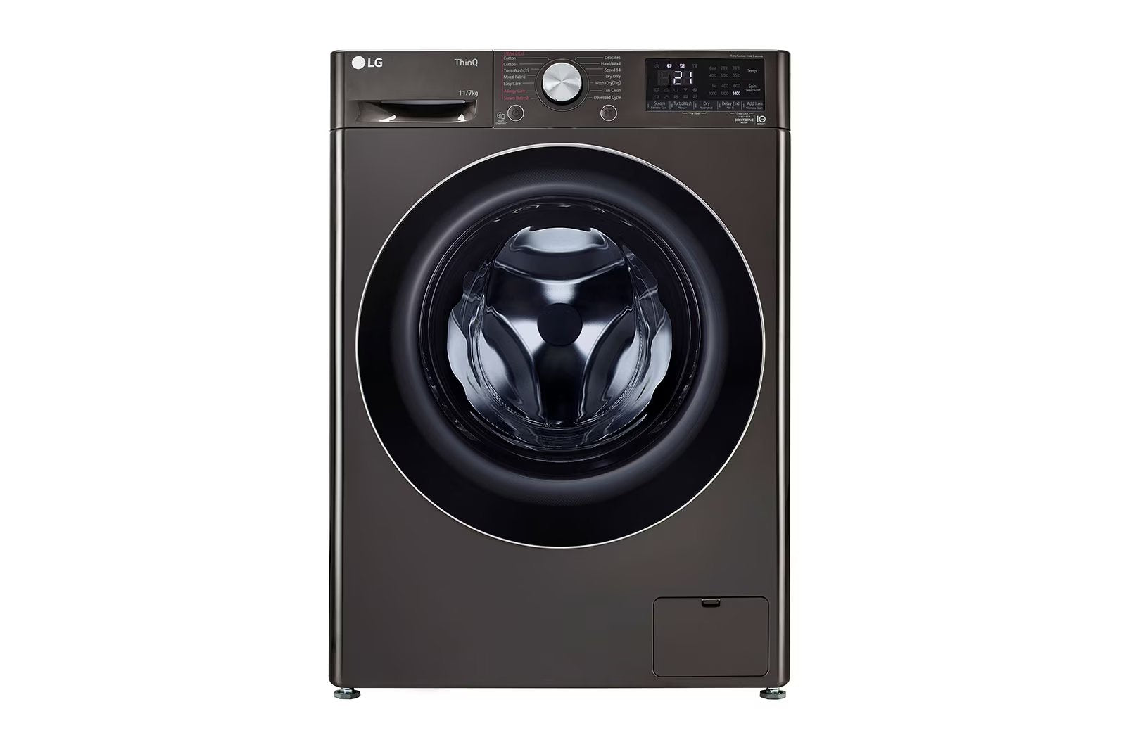 LG FHD1107STB 11/7 Kg, Front Load Washer Dryer with AI Direct Drive™ Technology , Color: Black VCM - Mahajan Electronics Online