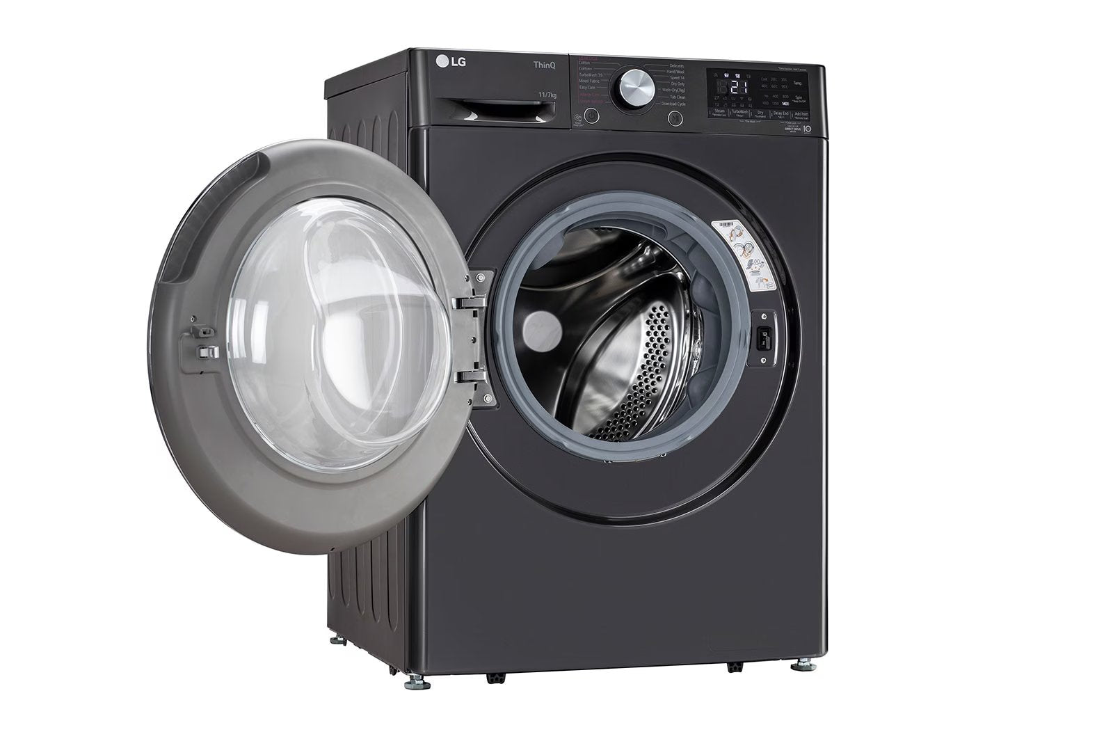 LG FHD1107STB 11/7 Kg, Front Load Washer Dryer with AI Direct Drive™ Technology , Color: Black VCM - Mahajan Electronics Online