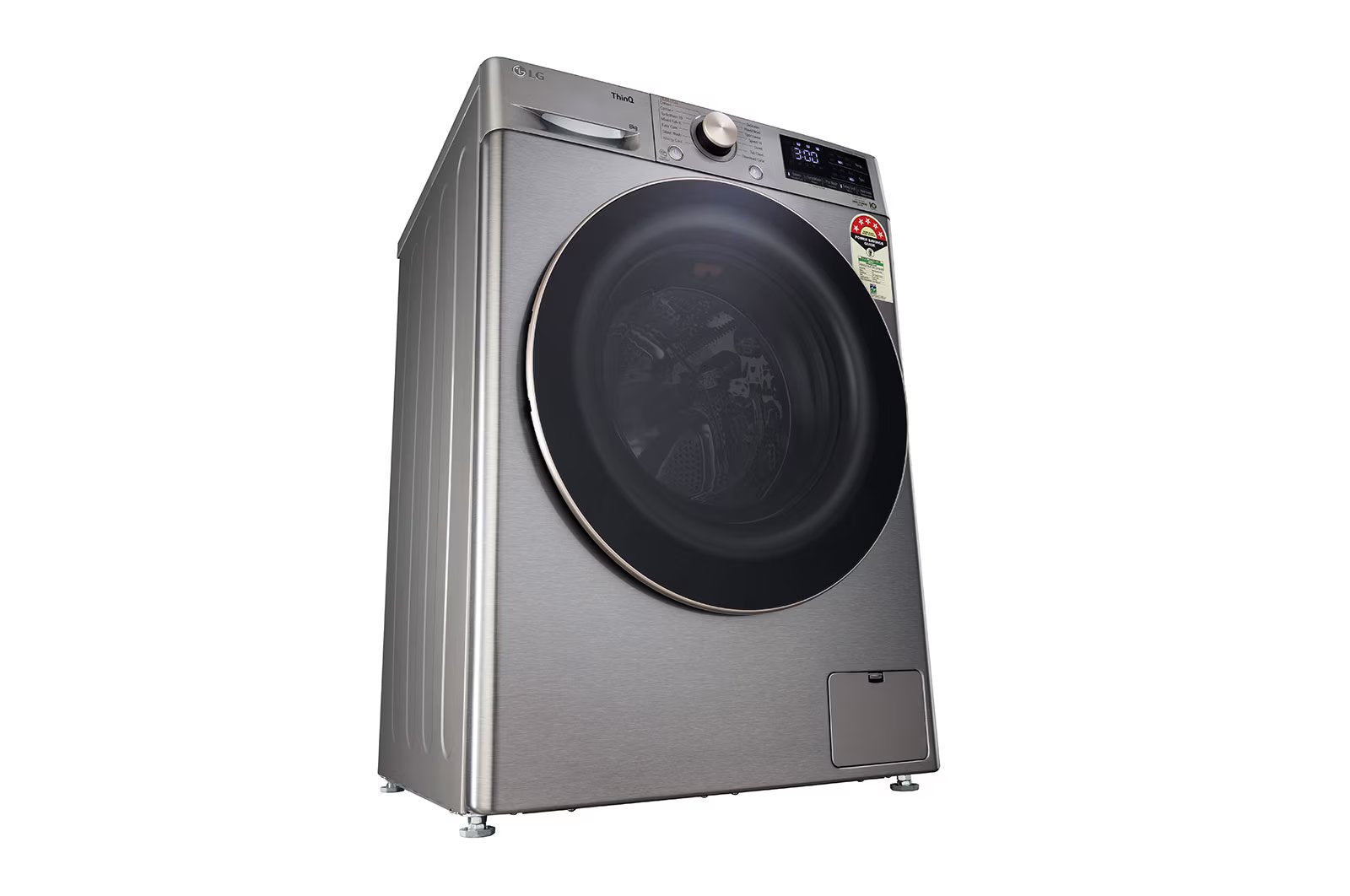 LG FHP1208Z5P 8.0 Kg Front Load Washing Machine with AI Direct Drive™ Technology , Color: Platinum Sliver - Mahajan Electronics Online