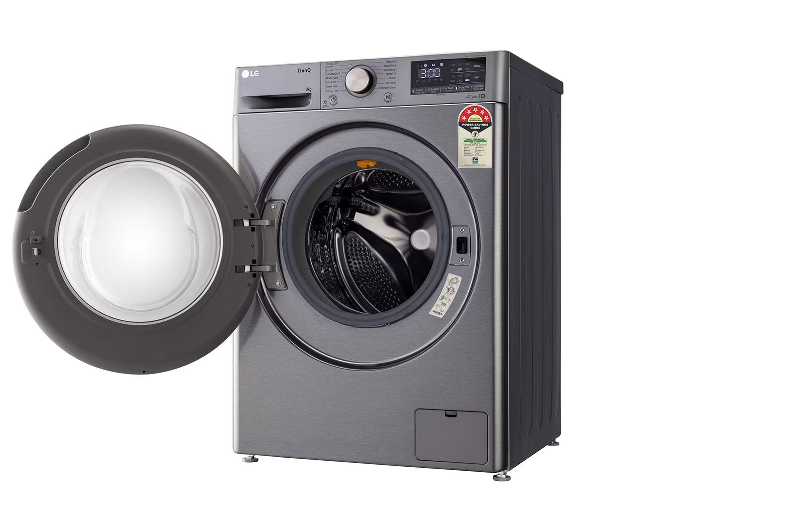 LG FHP1208Z5P 8.0 Kg Front Load Washing Machine with AI Direct Drive™ Technology , Color: Platinum Sliver - Mahajan Electronics Online