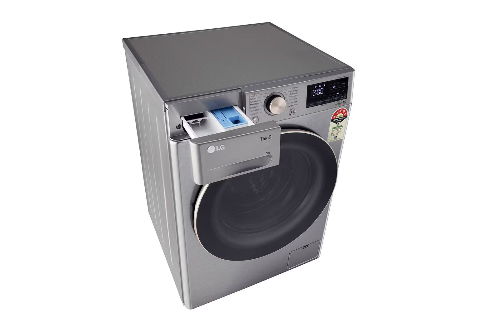 LG FHP1209Z7P 9.0 Kg Front Load Washing Machine with AI Direct Drive™ Technology , Color Platinum Silver - Mahajan Electronics Online