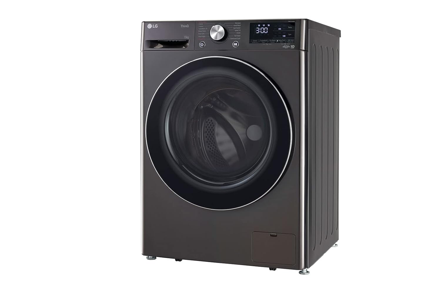 LG 11 Kg FHP1411Z9B 5 Star Inverter Wi-Fi Fully-Automatic Front Load Washing Machine with In-Built Heater (FHP1411Z9B, Black VCM, AI DD Technology, 1400 RPM & Steam+) - Mahajan Electronics Online