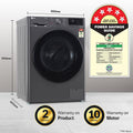 LG FHV1409Z4M 9 Kg 5 Star Wi-Fi Inverter AI Direct-Drive Touch Panel Fully Automatic Front Load Washing Machine (Steam for Hygiene, In-Built Heater, 6 Motion DD, Middle Black) - Mahajan Electronics Online