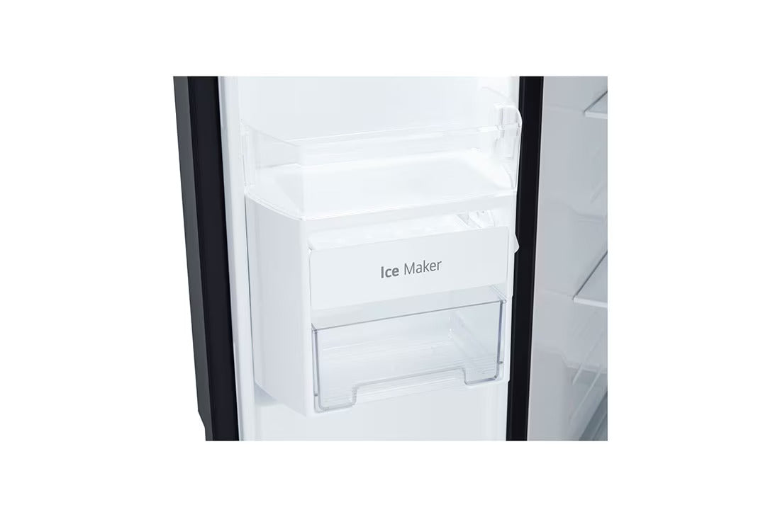 LG GL-B257DBM3 650 Ltr, Convertible Side by Side Refrigerator with Premium Glass Door, Smart Inverter Compressor, Hygiene Fresh+™, DoorCooling+™, Smart Diagnosis™, Black Mirror Finish - Mahajan Electronics Online