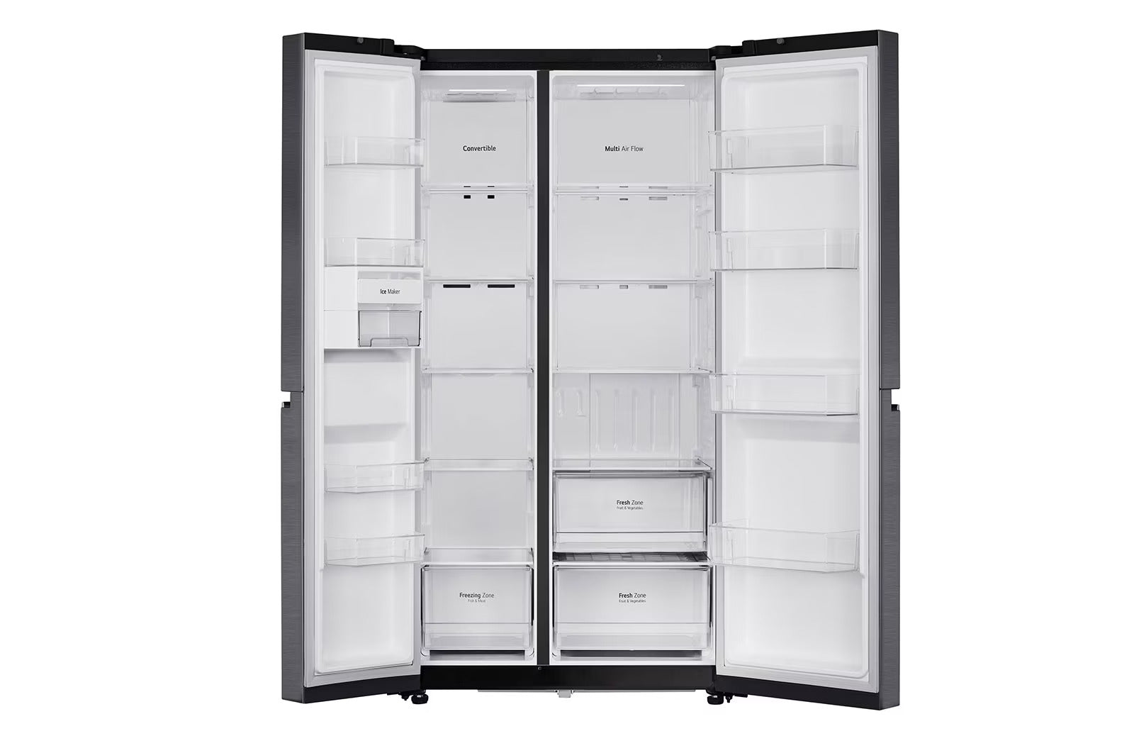 LG GL-B257HMC3 650L, Convertible Side-by-Side Refrigerator Mahajan Electronics  Online