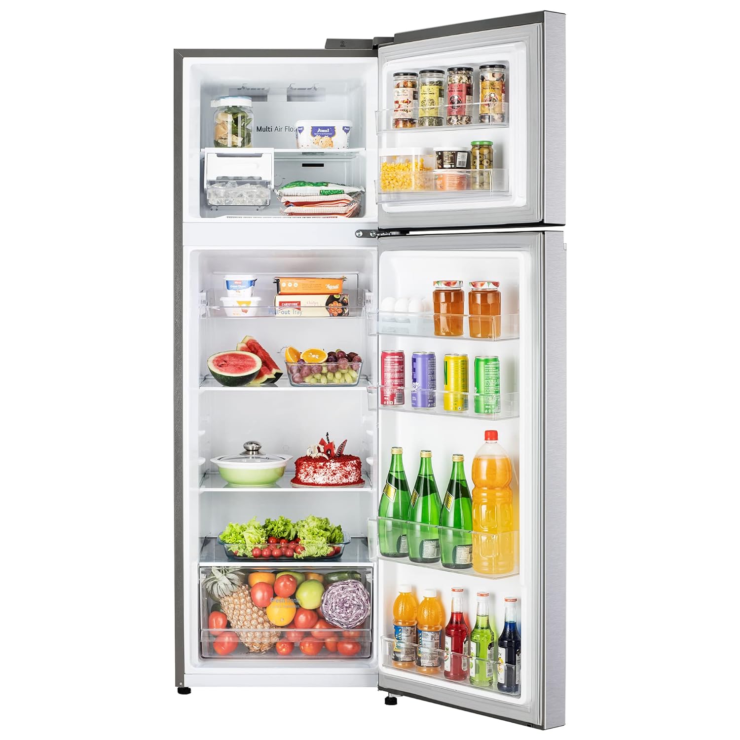 LG 272 L 2 Star Frost-Free Smart Inverter Double Door Refrigerator (GL-N312SDSY, Dazzle Steel, Express Freeze) - Mahajan Electronics Online