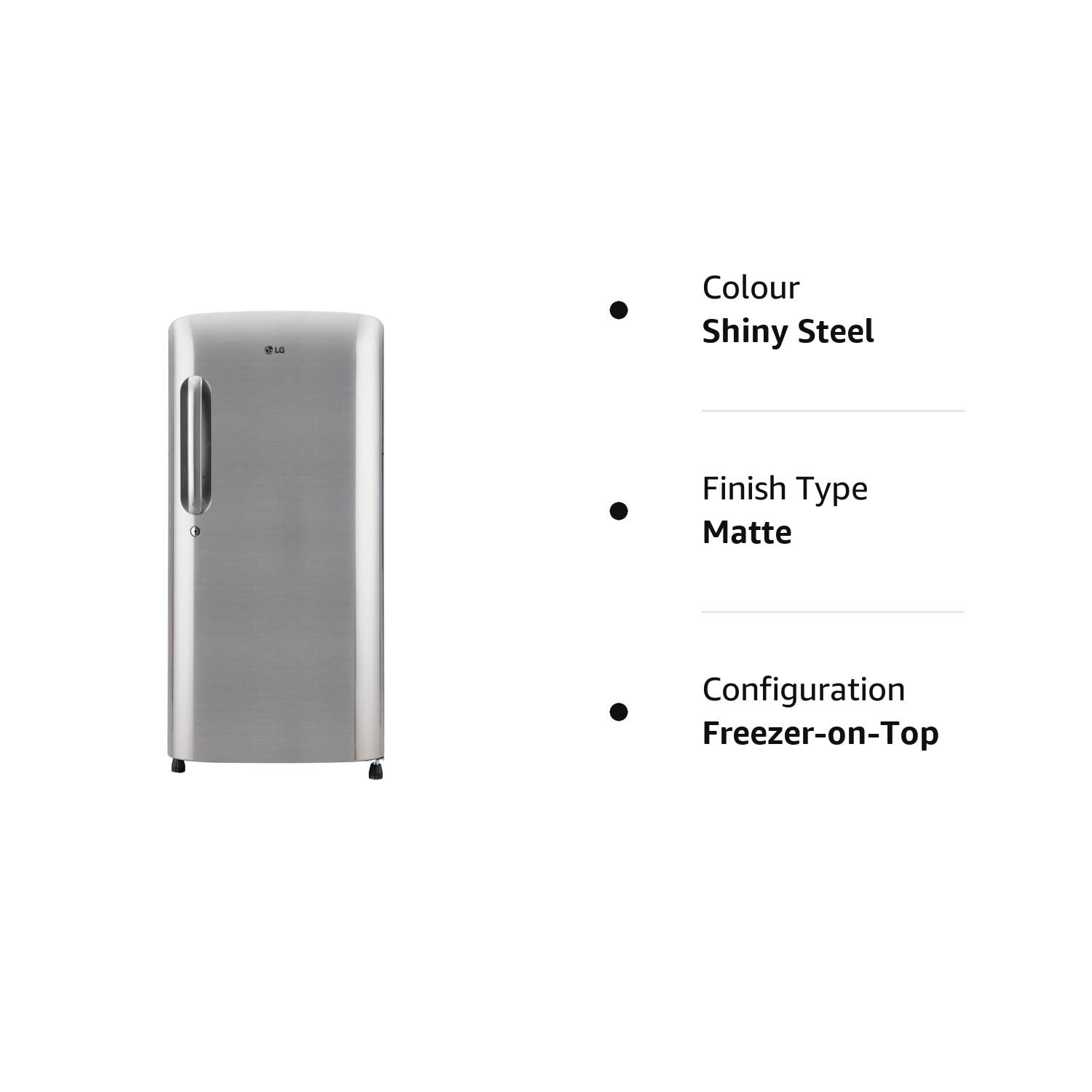 LG GLD1936YAPZ 185 L 3 Star Direct-Cool Single Door Refrigerator ( Shiny Steel, Fast Ice Making, Gross Volume 190 Litre) Mahajan Electronics Online
