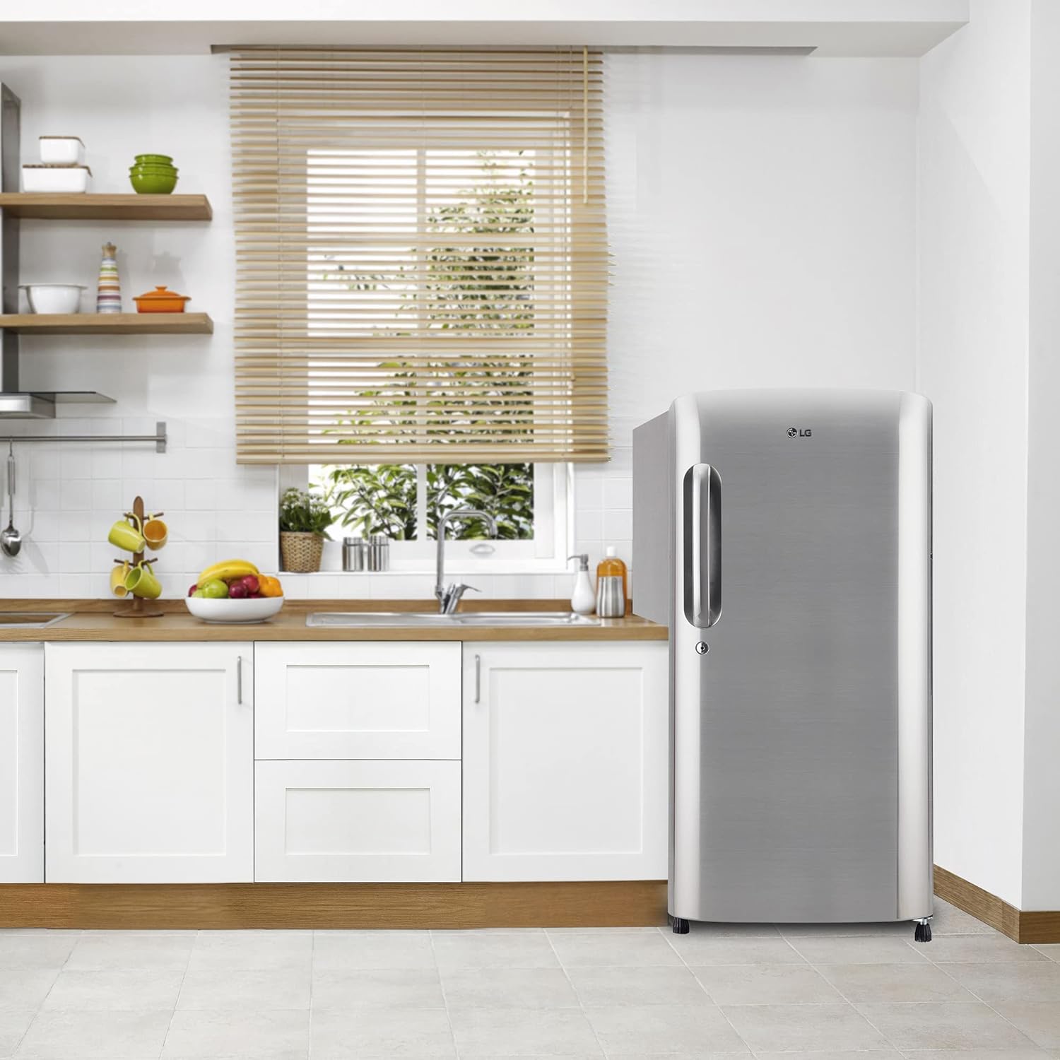 LG GLD1936YAPZ 185 L 3 Star Direct-Cool Single Door Refrigerator ( Shiny Steel, Fast Ice Making, Gross Volume 190 Litre) Mahajan Electronics Online