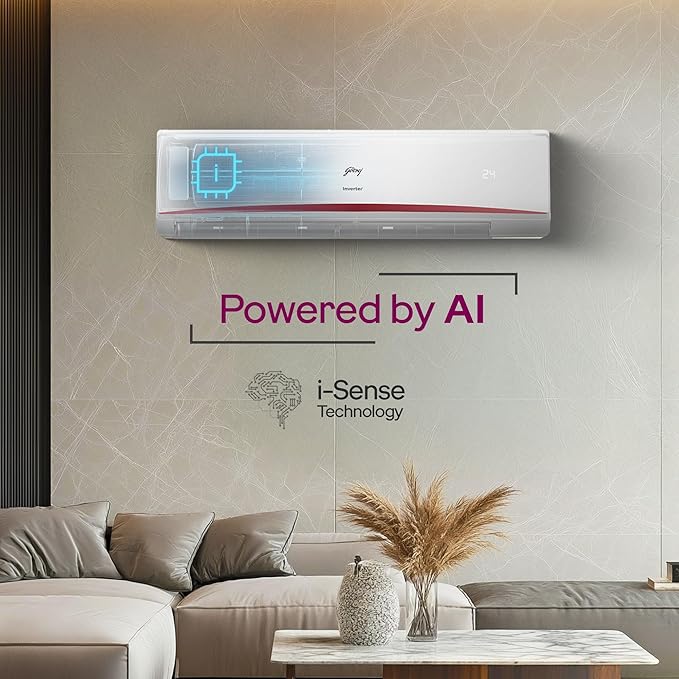 Godrej HIC 30K3TG RA 4  2.5 Ton 3 Star, AI powered, 5-In-1 Convertible Cooling, 4 Way Air Swing Inverter Split AC(Copper,Heavy-Duty Cooling At 52 °C, AC 2.5T  HIC 30K3TG RA 4, White)-Online Mahajan Electronics