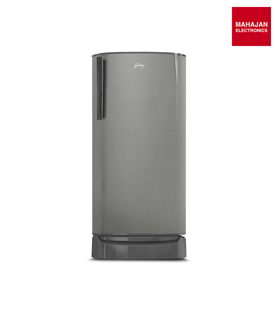 Godrej RD ERIOPLS 205BN THF ST GL 180L 2 Star single-door refrigerator, Steel Glow – Mahajan Electronics Online.