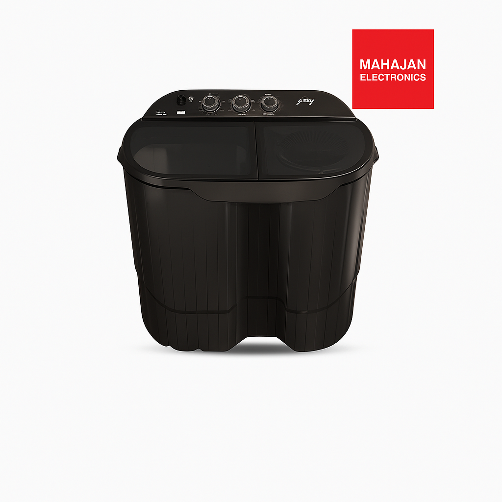 Godrej WSEDGE JAZZ 115 5.0 DB3 M CSGR 11.5 Kg 5 Star Semi-Automatic Top Load Washing Machine – Crystal Grey | Tri-Roto Scrub Pulsator | PowerMax Wash Motor | Best Price in Delhi NCR – Mahajan Electronics