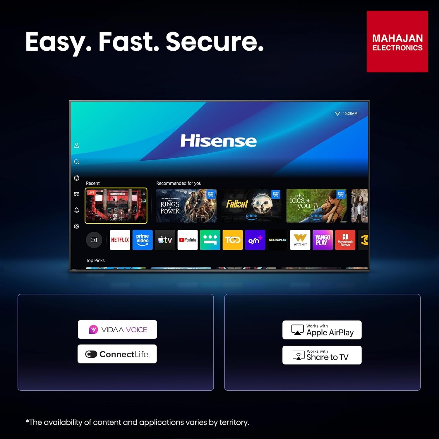 Hisense 75 Inch 75UR8S | RGB MiniLED | Hi-View AI Engine RGB | Native 180Hz Game Mode | Up to 3500 nits Peak Brightness | IMAX Enhanced | 2.1.2 Multi-Channel Surround | AI RGB Light Sensor-Online Mahajan Electronics